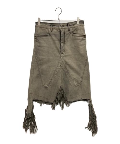 DRKSHDW（ダークシャドウ）DRKSHDW (ダークシャドウ) 23AW ダメージ加工スライバースカート グレー サイズ:31の古着・服飾アイテム