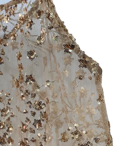 yae（ヤエ）yae (ヤエ) Flower spangle camisole dressフラワースパンコールキャミソールドレス ゴールド サイズ:FREEの古着・服飾アイテム