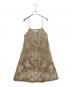 yae（ヤエ）の古着「Flower spangle camisole dressフラワースパンコールキャミソールドレス」｜ゴールド