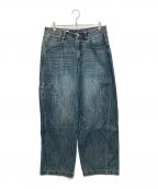 ZARAザラ）の古着「バルーンフィットステッチジーンズ」｜インディゴ