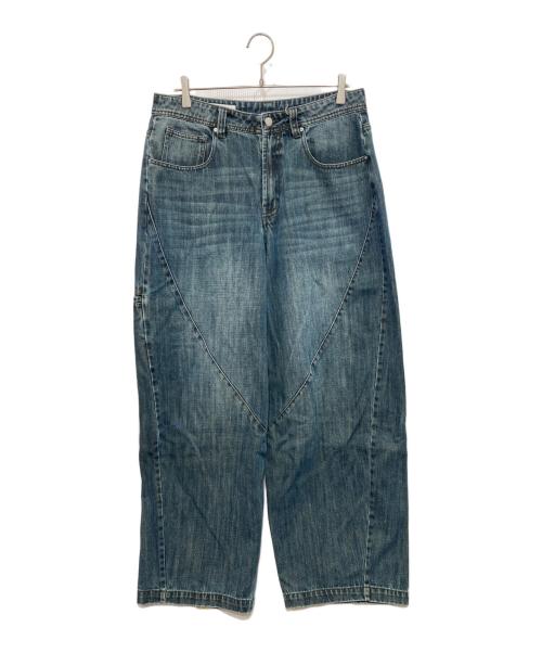 ZARA（ザラ）ZARA (ザラ) バルーンフィットステッチジーンズ インディゴ サイズ:42の古着・服飾アイテム