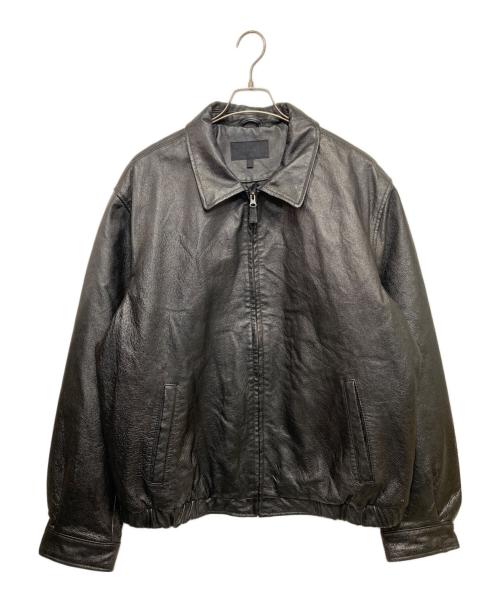 CROFT&BARROW（クロフトアンドバロー）CROFT&BARROW (クロフトアンドバロー) レザージャケット ブラック サイズ:XLの古着・服飾アイテム