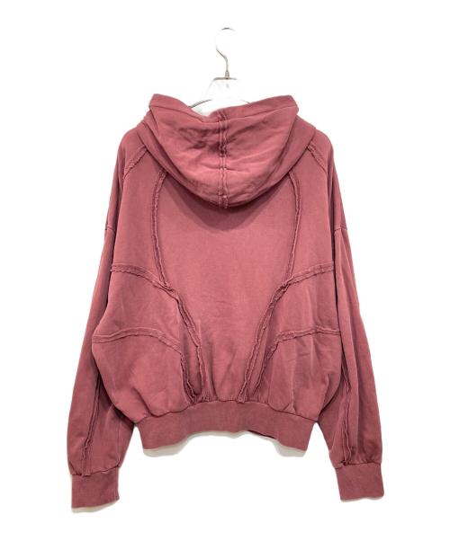 ANDER HUNK（アンダーハンク）ANDER HUNK (アンダーハンク) Overdyed Double Zip-up Park レッド サイズ:Lの古着・服飾アイテム