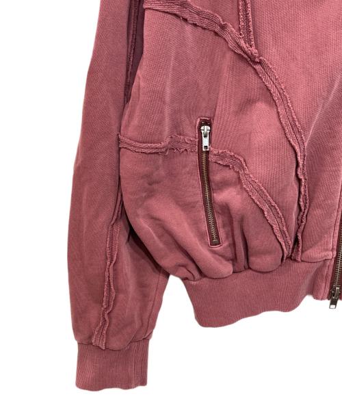 ANDER HUNK（アンダーハンク）ANDER HUNK (アンダーハンク) Overdyed Double Zip-up Park レッド サイズ:Lの古着・服飾アイテム