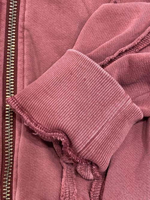 ANDER HUNK（アンダーハンク）ANDER HUNK (アンダーハンク) Overdyed Double Zip-up Park レッド サイズ:Lの古着・服飾アイテム