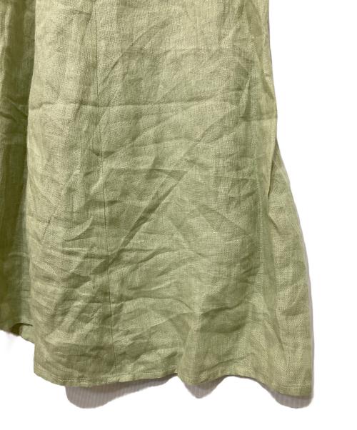 TSUHARU by samansa Mos2（ツハル バイ サマンサモスモス）TSUHARU by samansa Mos2 (ツハル バイ サマンサモスモス) リネンハンカチ刺繍スカート グリーン サイズ:Fの古着・服飾アイテム