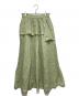 TSUHARU by samansa Mos2（ツハル バイ サマンサモスモス）の古着「リネンハンカチ刺繍スカート」｜グリーン