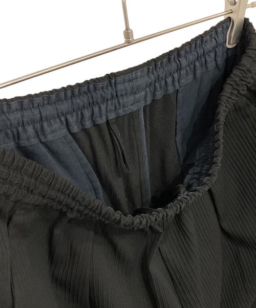 LA BOUCLE（ラ ブークル）LA BOUCLE (ラ ブークル) 1タックイージーコードストライプ ブラック サイズ:3の古着・服飾アイテム