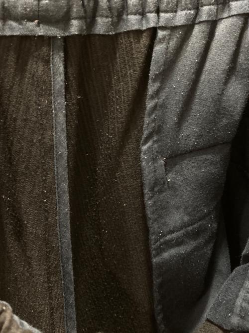 LA BOUCLE（ラ ブークル）LA BOUCLE (ラ ブークル) 1タックイージーコードストライプ ブラック サイズ:3の古着・服飾アイテム