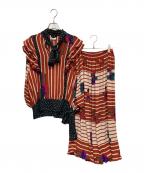 Diane Friesダイアンフレイス）の古着「ヴィンテージ総柄セットアップ」｜ブラウン