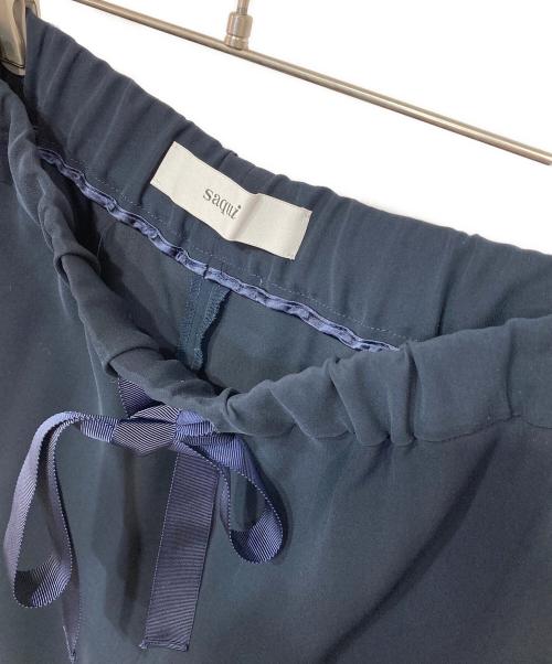 saqui（サキ）saqui (サキ) テーパードリボンパンツ ネイビー サイズ:36の古着・服飾アイテム