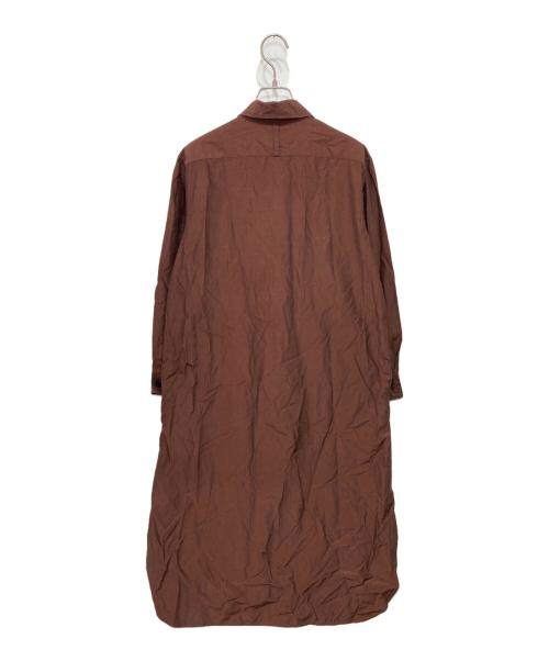 MARGARET HOWELL（マーガレットハウエル）MARGARET HOWELL (マーガレットハウエル) シルクブレンドシャツワンピース ブラウン サイズ:Ⅰの古着・服飾アイテム
