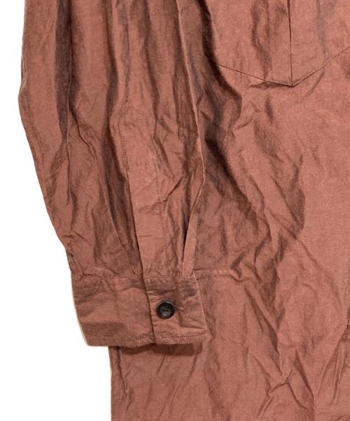 MARGARET HOWELL（マーガレットハウエル）MARGARET HOWELL (マーガレットハウエル) シルクブレンドシャツワンピース ブラウン サイズ:Ⅰの古着・服飾アイテム