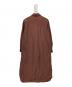 MARGARET HOWELL (マーガレットハウエル) シルクブレンドシャツワンピース ブラウン サイズ:Ⅰ：7000円