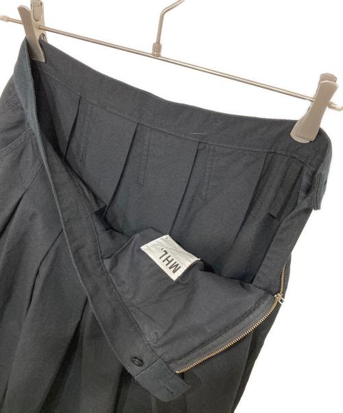 MHL（エムエイチエル）MHL (エムエイチエル) WOOL COTTON TWILLスカート ブラック サイズ:1の古着・服飾アイテム