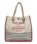 COACH×SAINT JAMESコーチ×セントジェームス）の古着「トートバッグ」｜アイボリー×レッド