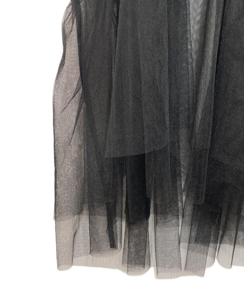 noir kei ninomiya（ノワール ケイ ニノミヤ）noir kei ninomiya (ノワール ケイ ニノミヤ) ノースリーブチュールブラウス ブラック サイズ:Mの古着・服飾アイテム