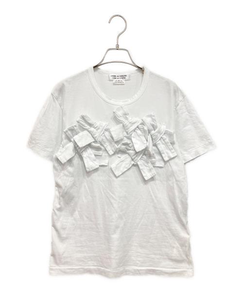 COMME des GARCONS COMME des GARCONS（コムデギャルソン コムデギャルソン）COMME des GARCONS COMME des GARCONS (コムデギャルソン コムデギャルソン) リボンTシャツ ホワイト サイズ:Sの古着・服飾アイテム