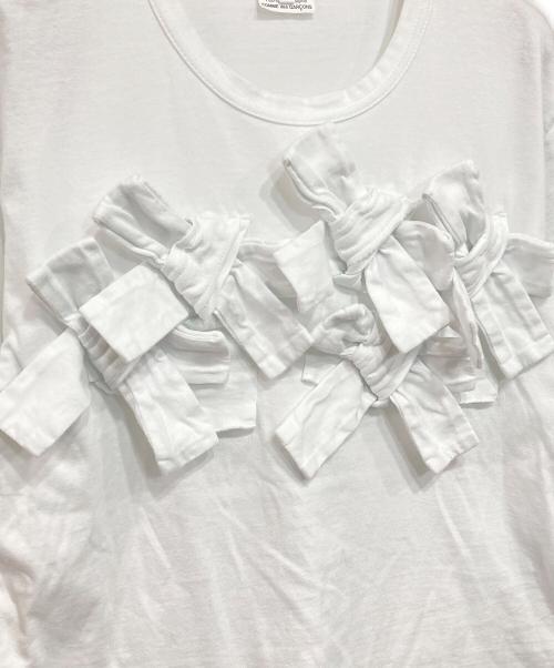 COMME des GARCONS COMME des GARCONS（コムデギャルソン コムデギャルソン）COMME des GARCONS COMME des GARCONS (コムデギャルソン コムデギャルソン) リボンTシャツ ホワイト サイズ:Sの古着・服飾アイテム