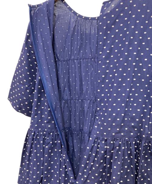 Jane Marple（ジェーンマープル）Jane Marple (ジェーンマープル) 24SS リボンカットドビー レースカラードレス ネイビー サイズ:Mの古着・服飾アイテム