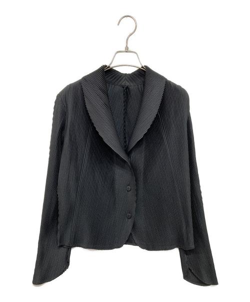 ISSEY MIYAKE（イッセイミヤケ）ISSEY MIYAKE (イッセイミヤケ) プリーツジャケット ブラック サイズ:2の古着・服飾アイテム