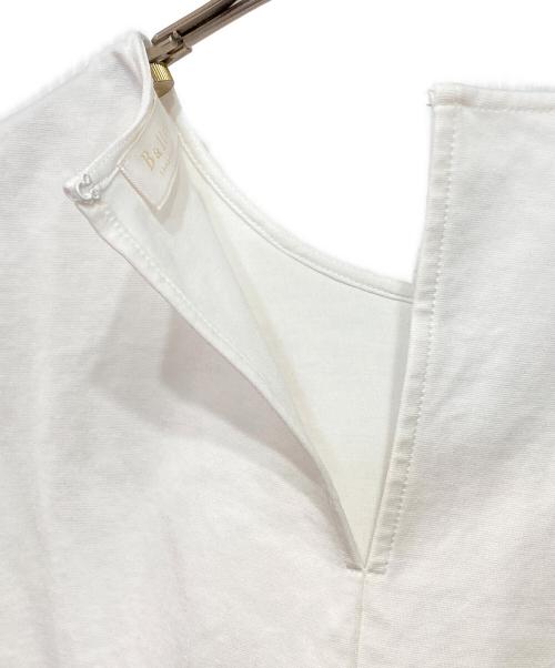 BALLSEY（ボールジィ）BALLSEY (ボールジィ) ジャージーコンビ ランタンスリーブプルオーバー ホワイト サイズ:36の古着・服飾アイテム