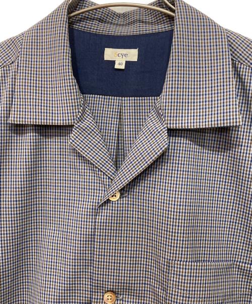 SCYE（サイ）Scye (サイ) ガンクラブ チェック シャツ ネイビー サイズ:40の古着・服飾アイテム