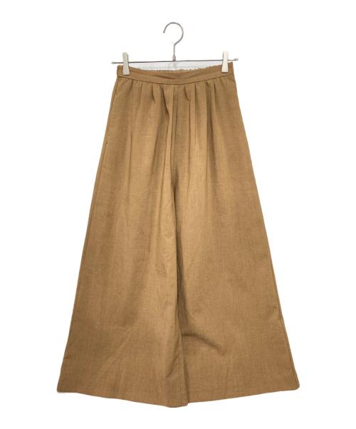 ARPEGE STORY（アルページュストーリー）Arpege story (アルページュストーリー) リネン混リラクシーワイドパンツ キャメルの古着・服飾アイテム
