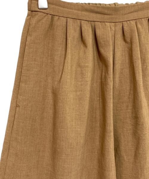 ARPEGE STORY（アルページュストーリー）Arpege story (アルページュストーリー) リネン混リラクシーワイドパンツ キャメルの古着・服飾アイテム