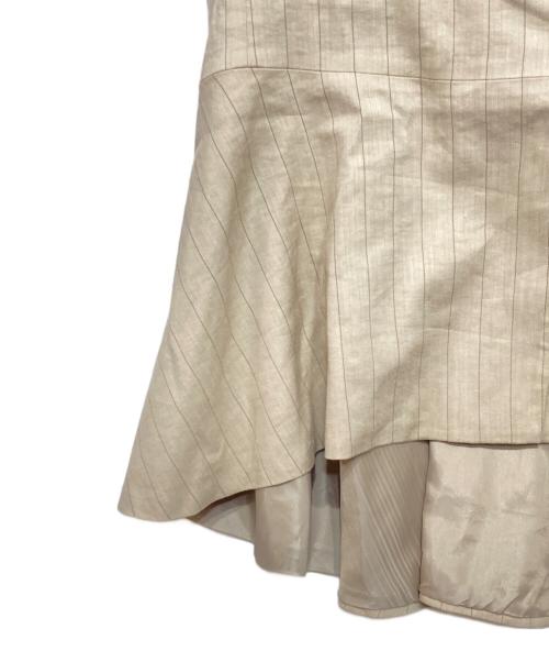 HML（エイチエルエム）ｈML (エイチエルエム) リネン バックフレアベスト ベージュ サイズ:38の古着・服飾アイテム