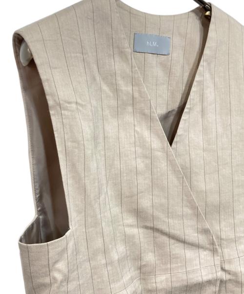 HML（エイチエルエム）ｈML (エイチエルエム) リネン バックフレアベスト ベージュ サイズ:38の古着・服飾アイテム