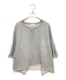 RIVE DROITE（リヴドロワ）の古着「ラメ裏毛半袖スウェット」｜グレー