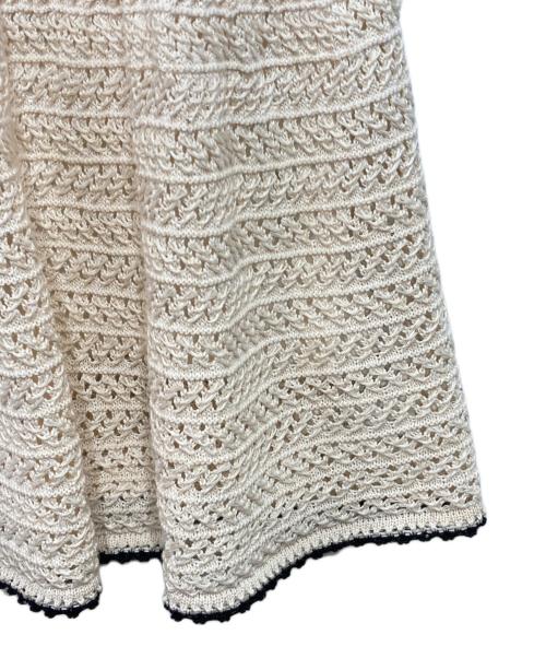 Mila Owen（ミラオーウェン）Mila Owen (ミラオーウェン) クロシェニットキャミ×ノースリトップ アイボリーの古着・服飾アイテム