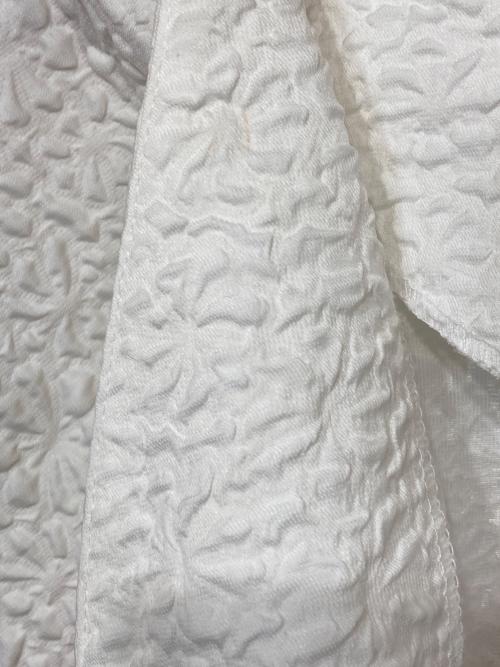 anana（アナナ）anana (アナナ) ふくれフラワージャガードチュニックブラウス ホワイト サイズ:Fの古着・服飾アイテム