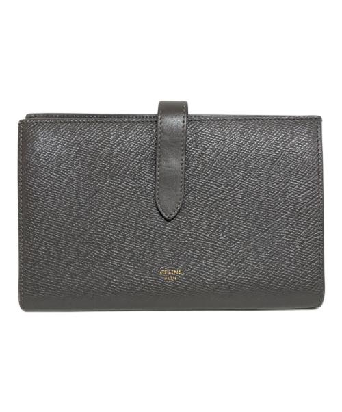 CELINE（セリーヌ）CELINE (セリーヌ) ストラップウォレットラージ グレーの古着・服飾アイテム