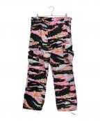ERLイーアールエル）の古着「Straight Floral Print Cargo Pants」｜ピンク