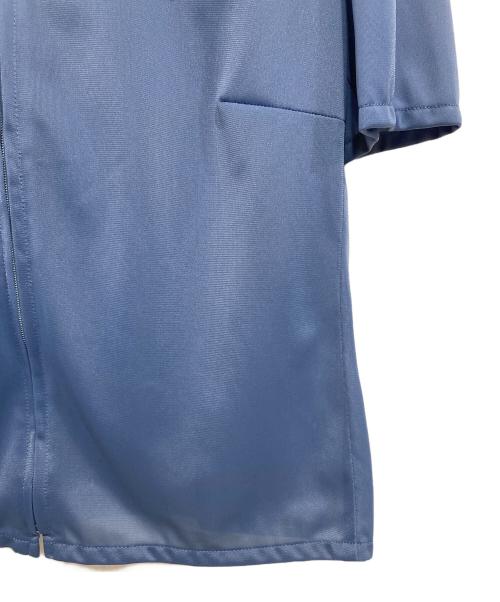 MIU MIU（ミュウミュウ）MIU MIU (ミュウミュウ) Zipped Front Cropped Shirt In Pervinca ブルー サイズ:40の古着・服飾アイテム