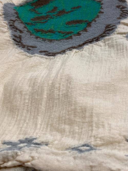 KAPITAL（キャピタル）KAPITAL (キャピタル) 総柄縮絨ストール ベージュの古着・服飾アイテム