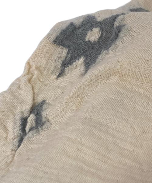 KAPITAL（キャピタル）KAPITAL (キャピタル) 総柄縮絨ストール ベージュの古着・服飾アイテム