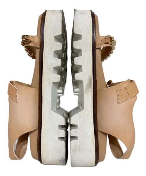 DSQUARED2（ディースクエアード）DSQUARED2 (ディースクエアード) vibram ストラップサンダル ブラウン サイズ:36の古着・服飾アイテム