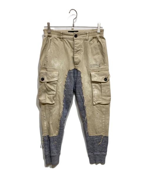 DSQUARED2（ディースクエアード）DSQUARED2 (ディースクエアード) CREAM CARGO TROUSERS ベージュ サイズ:44の古着・服飾アイテム