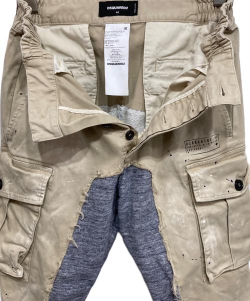 DSQUARED2（ディースクエアード）DSQUARED2 (ディースクエアード) CREAM CARGO TROUSERS ベージュ サイズ:44の古着・服飾アイテム