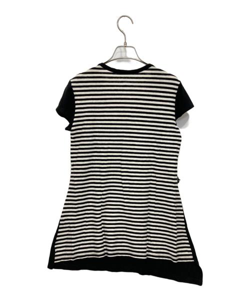 Y's（ワイズ）Y's (ワイズ) ボーダーTシャツ ホワイト×ブラック サイズ:2の古着・服飾アイテム