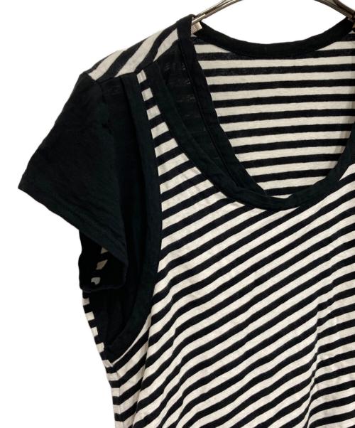 Y's（ワイズ）Y's (ワイズ) ボーダーTシャツ ホワイト×ブラック サイズ:2の古着・服飾アイテム