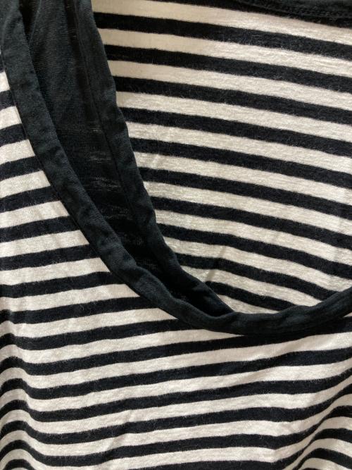 Y's（ワイズ）Y's (ワイズ) ボーダーTシャツ ホワイト×ブラック サイズ:2の古着・服飾アイテム