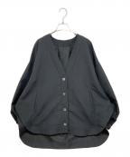 LE PHILル フィル）の古着「23SS ヘリンボン ジャガード ジャケット」｜ブラック