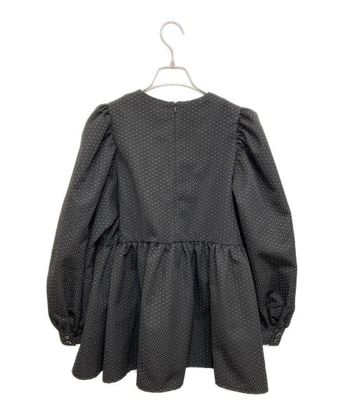 OHGA（オオガ）OHGA (オオガ) パターンブラウス ブラック サイズ:Fの古着・服飾アイテム