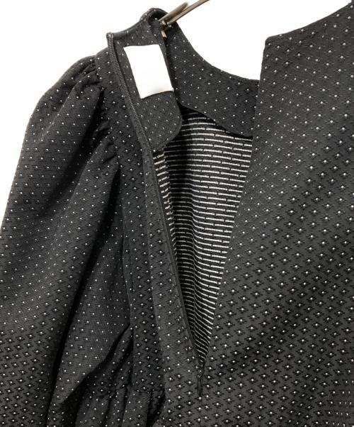 OHGA（オオガ）OHGA (オオガ) パターンブラウス ブラック サイズ:Fの古着・服飾アイテム