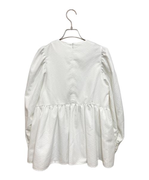 OHGA（オオガ）OHGA (オオガ) パターンブラウス ホワイト サイズ:Fの古着・服飾アイテム