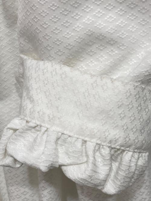 OHGA（オオガ）OHGA (オオガ) パターンブラウス ホワイト サイズ:Fの古着・服飾アイテム